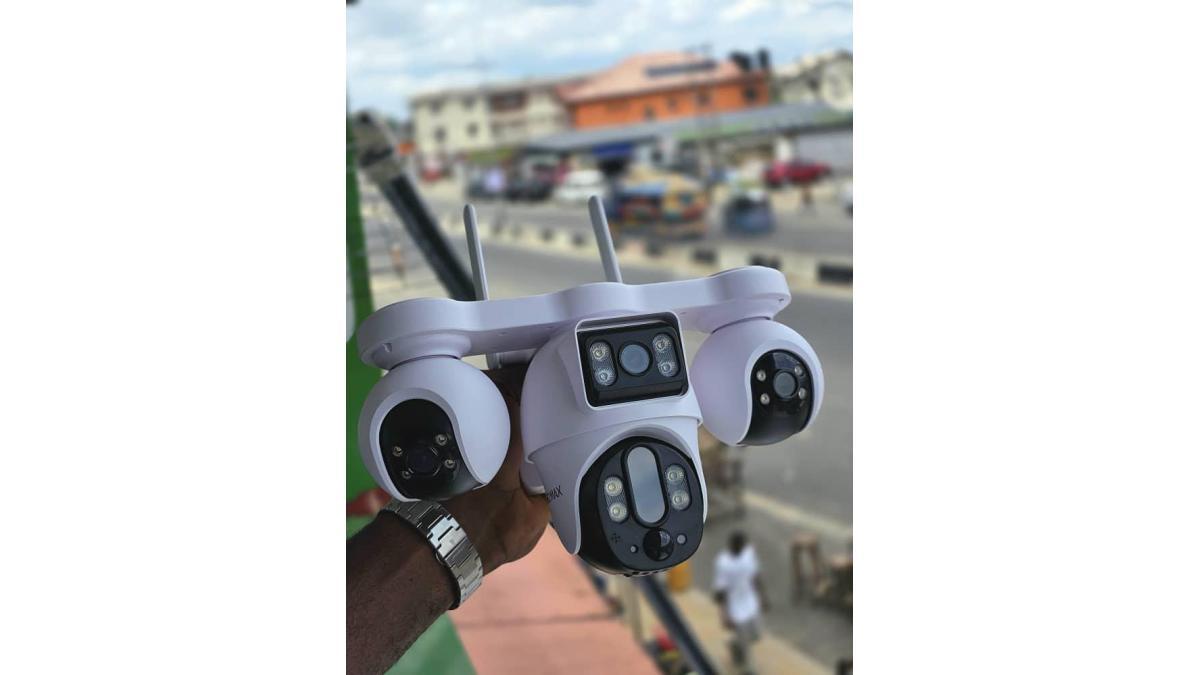 V380max Solar CCTV Cameras for Sale – Premium Security Solutions on Graphic Road, Accra
