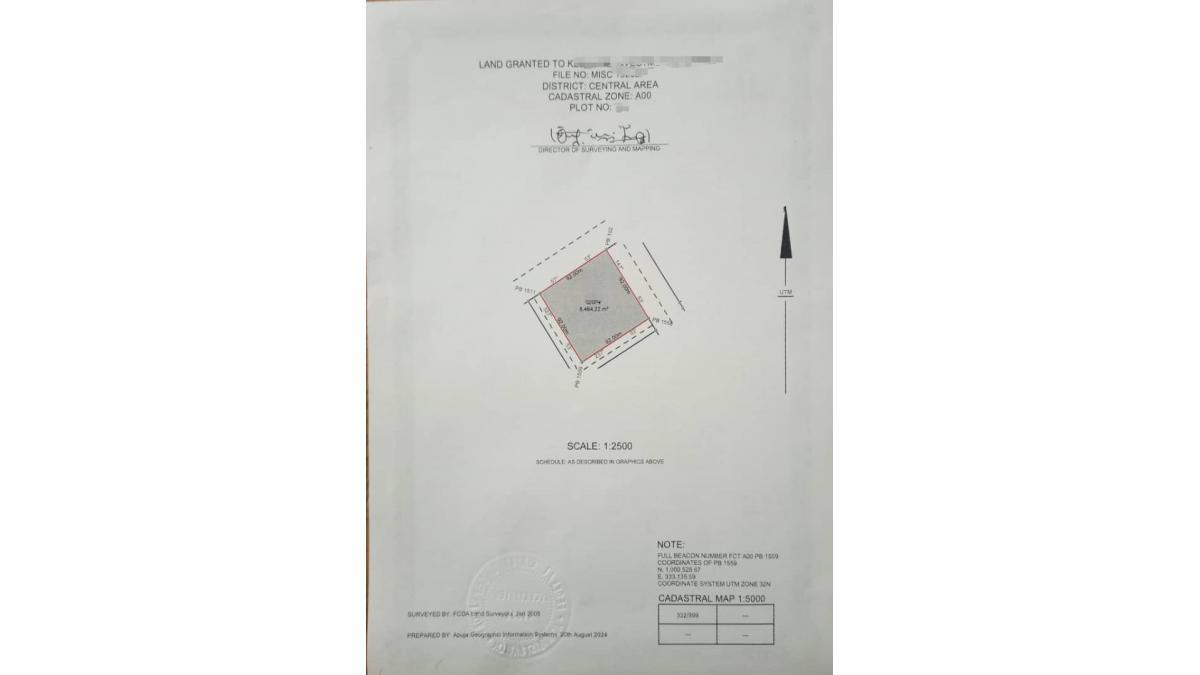 8,474sqm Prime Commercial Land for Sale in Central Area, Abuja