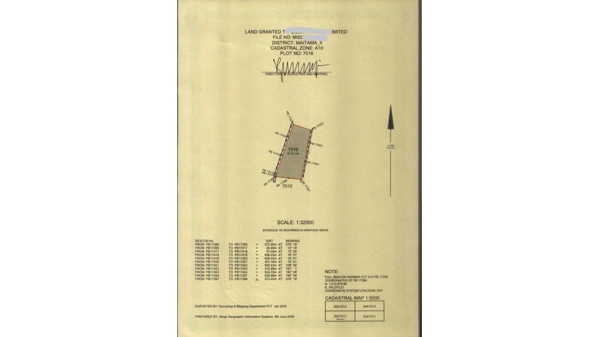 97.01 Hectares Mixed-Use Land for Sale in Maitama 2, Abuja – Distressed Sale