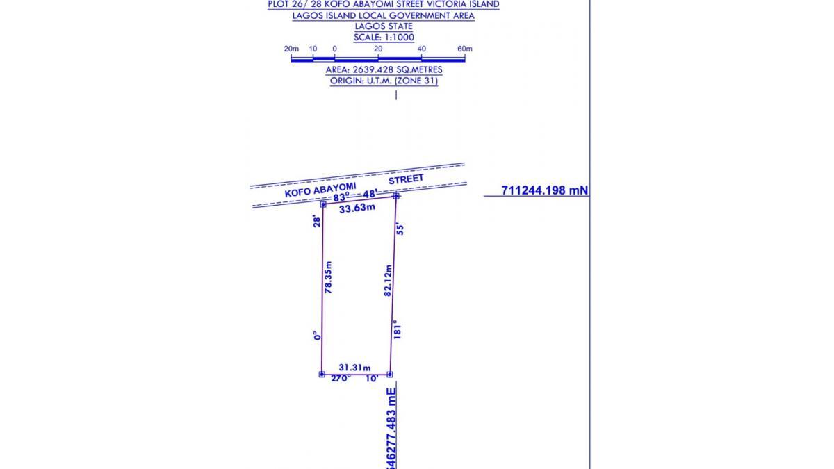 JV Opportunity: 2,639.43sqm Prime Development Land on Kofo Abayomi Street, Victoria Island, Lagos
