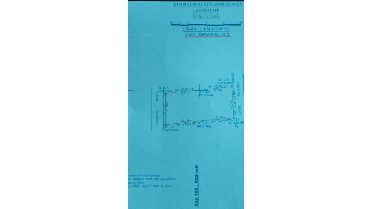Joint Venture Development Land for Sale in Ikota GRA, Lekki, Lagos – 2,809sqm