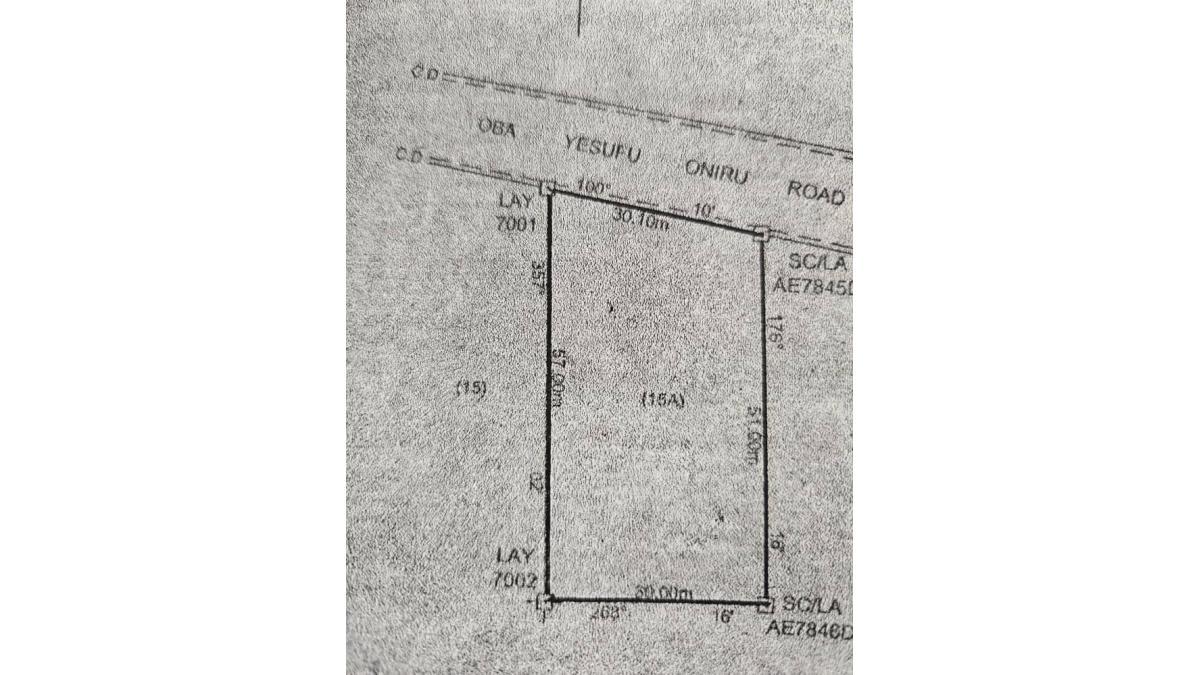 1,600SQM Oniru JV Land – 50:50 No Premium